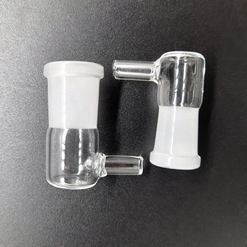 Pyrex Glass Adapter Bong Dab Rig Hookah Accessory L Style Vapor Whip 90 Degree 14mm 18mm Joint Size Male Female Water Pipe Q V-Tower