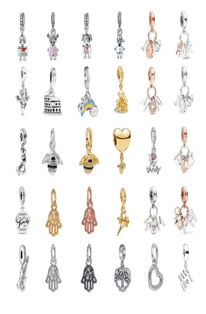 925 Sterling Srebrny Charak Nowy wykwintne i ciepłe różowe złoto Perfect Family Peads Koraliki Fit P Charms Bransoletka DIY Jewelr3743609