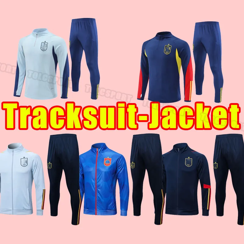 2023 Spains soccer tracksuits Espana ANSU FATI ASENSIO MORATA FERRAN KOKE GAVI AZPILICUETA C.SOLER 24 23 WORLD RAMOS CUP Long sleeve tracksuit jacket full sets