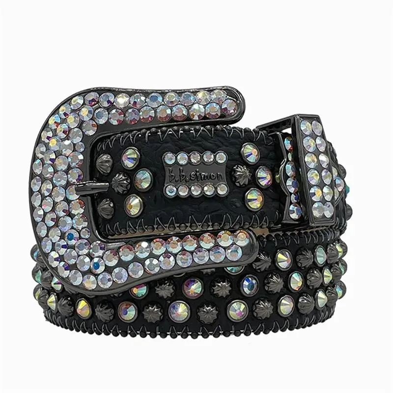 Ceintures designer ceinture bb simon ceinture hommes femmes strass ceinture Western Cowgirl Cowboy Vintage Bling cristal diamant clouté ceinture en cuir fo