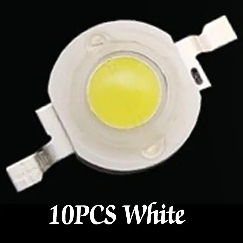 Chip de lâmpada led cob, 10 peças, 1w, 3.2-3.6v, entrada 100-220lm, mini lâmpada led, diodo smd para faça você mesmo, holofote led, downlight