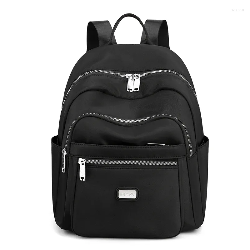 School Bags Multifunction Double Zipper Women Backpack Teenager Girls Laptop Rucksack Student Shoulder Bag 2023 Korean Style Book