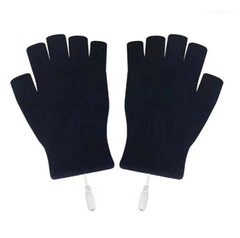 Fem fingrar handskar elektrisk uppvärmning vinter termisk USB uppvärmd handskar fortsätt att värma13158580