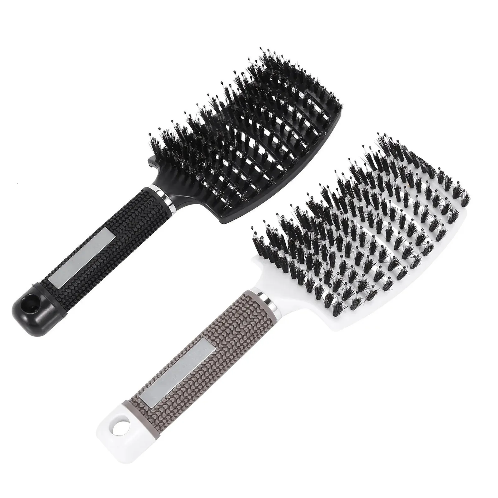 Boar Bristle Hair BrushCurved And Vented Detangling Brush For Women Long Thick Thin Curly Vent Gift Kit 2 pcs 231225