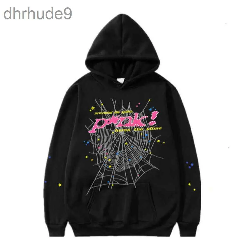 Pink Mens Sp5der 555 Spider Hoodie Designer Hoodies Men Puff Print Hoody Young Thug Sweatshirts Pullover Nevermind the Spider555 LFHU