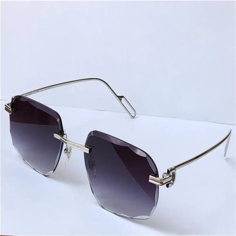 sunglasses women vintage Piccadilly irregular eyewear 0115 rimless diamond cut lens retro fashion avant-garde design uv400 light c264t