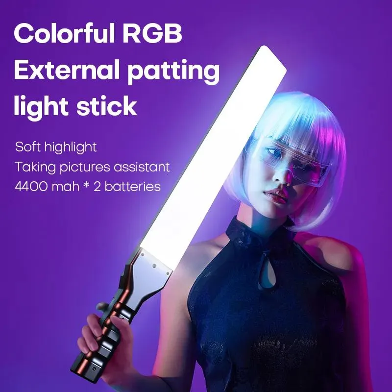 Pogra Sticks LED-Leuchtstäbe, LED-Leuchtstab-Set, 22 W, dimmbar, 3000 K ~ 6000 K, RGB-Handheld-LED-Videoleuchte, Stab für YouTube und Studio