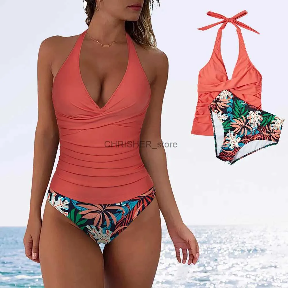 Bikini Set Bikini Set Costume da bagno sexy da donna Bikini Vita alta Costume da bagno Fasciatura Solido Srting Costume da bagno Stampa Push Up Costumi da bagno Donna 2023L231225