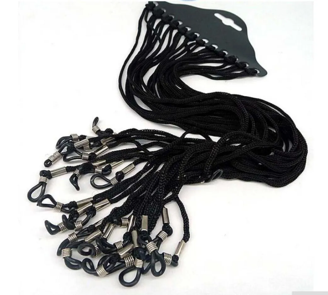 120pcslot 12pcsblack display card cheap classic eyeglass nylon lanyard string Rope Chain Strap spectacle cord6735267