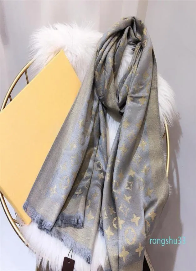 2021 fashion top Classic fashion Scarf for Women wool silk cashmere Letter Scarf Shawl 18color Ladies Scarves Size 140x140cm witho1705465