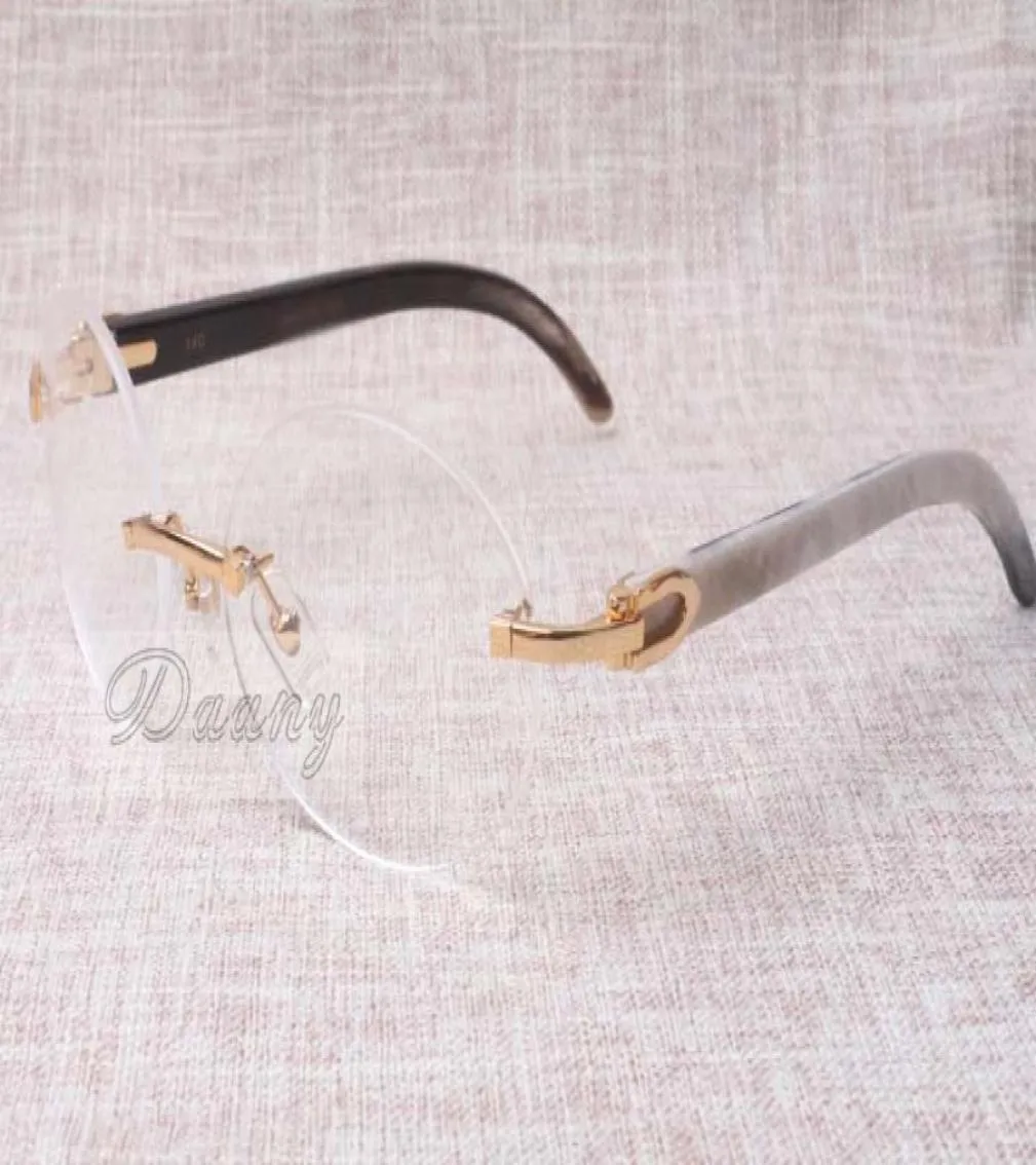 Vendre un cadre de roue de luxe de haute qualité 8100903 Lunettes naturelles en noir et blanc Fashion Loisures hommes et femmes Taille 544662197