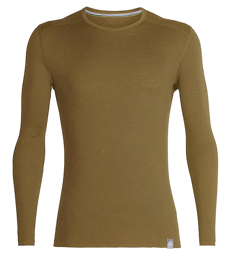 100% Merino Wool Men Base Layer Top 250g Merino Wool Midweight Crew Shirts Långärmad termisk underkläder Top Everyday Baselayer 231225