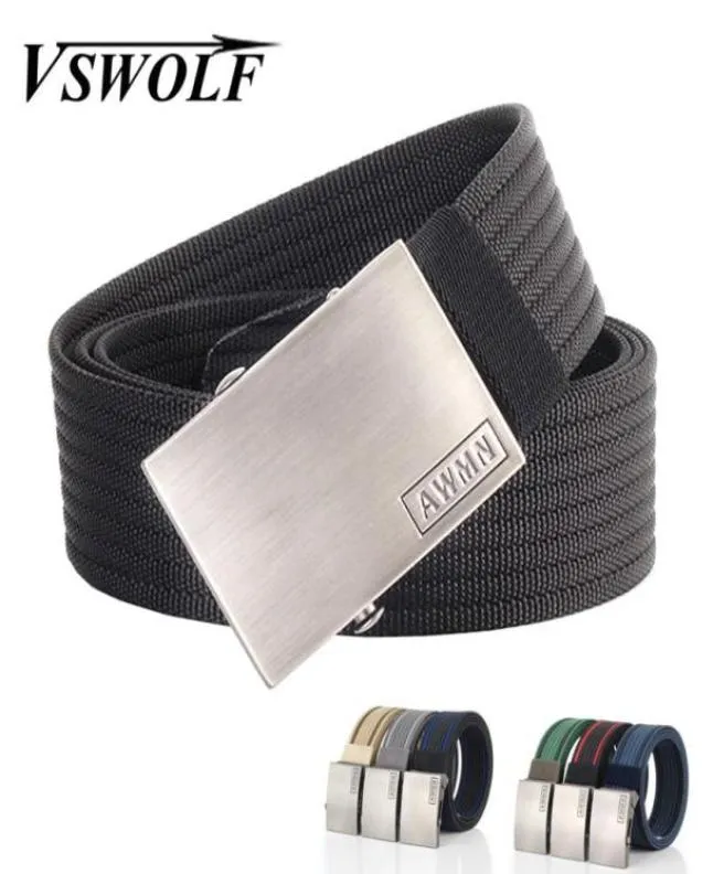 Ceinture tactique en Nylon de l'armée, 8 couleurs, boucle en métal pour hommes, ceinture en jean de haute qualité, sangle de taille épaisse, accessoire de chasse SWAT 4232209