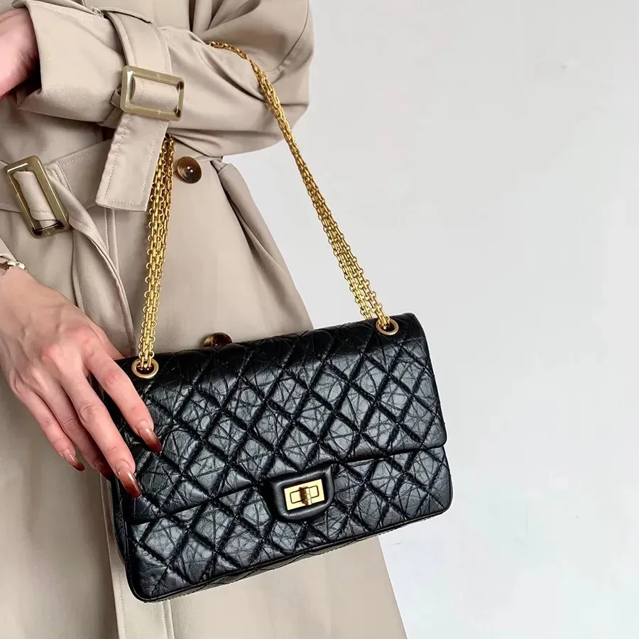 Top10A Top Quality classic woman shoulder bag 2.55 Handbag 24cm Designer bagss leather chain bags luxury lady crossbody bag Fashion purse wallet With Box C013.aa13