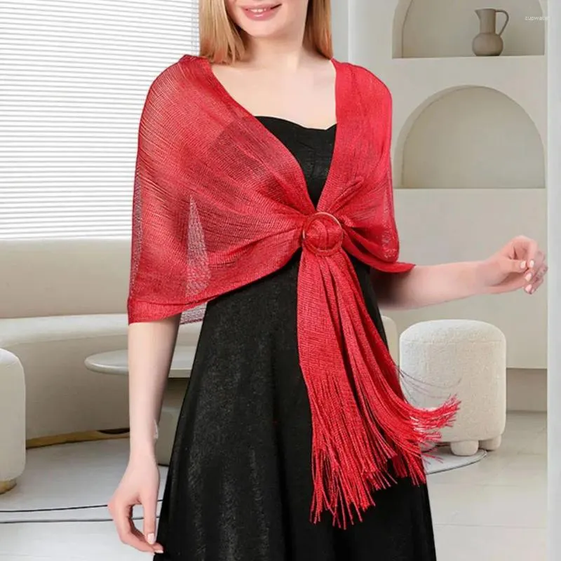 Sheer Silk Touch Viscose Scarf - Lightweight Shawl For Weddings, Parties & Formal Events