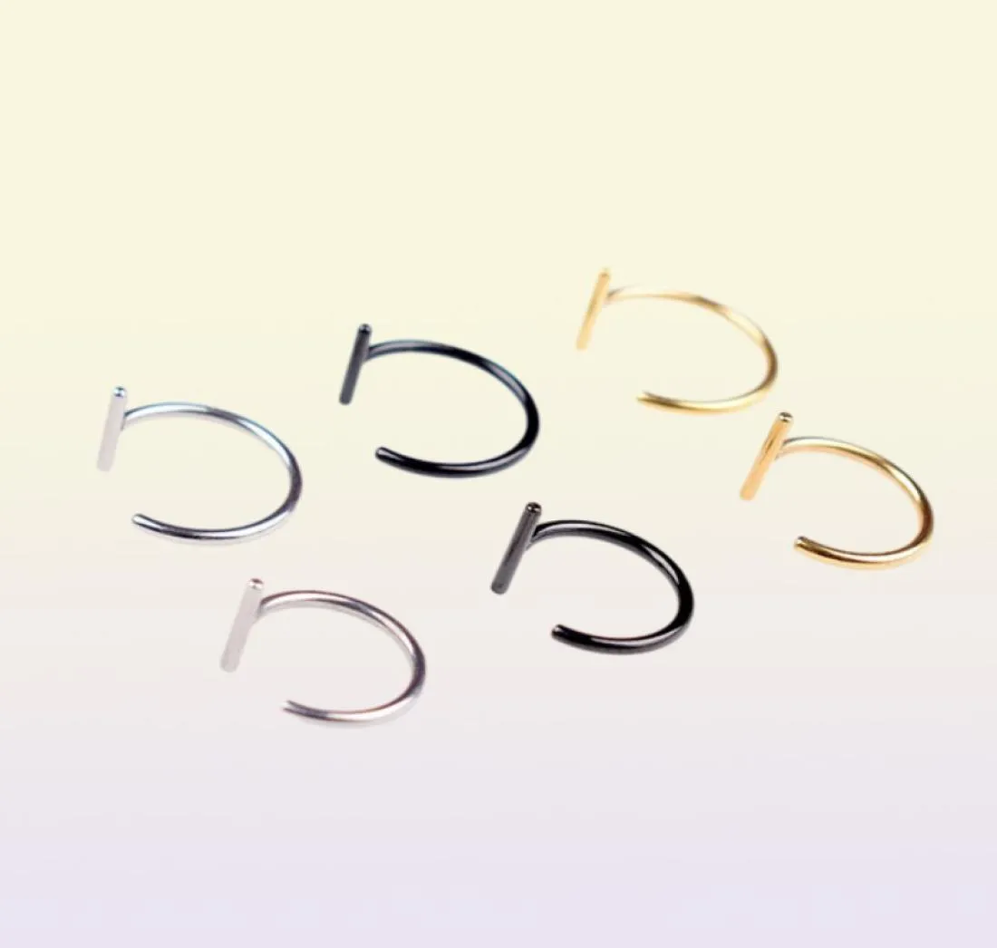 5 stuks lip ringen neutrale punk cvormige lippen clip nep piercing sieraden diafragma met geperforeerde hoepel80734727327377