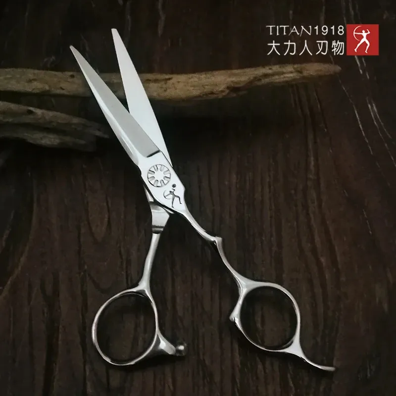 Titan Hair Scissors Thunning Barber Cutting Shears Scissor Tools Frisör 45 tum 50 tum 55 tum 231225