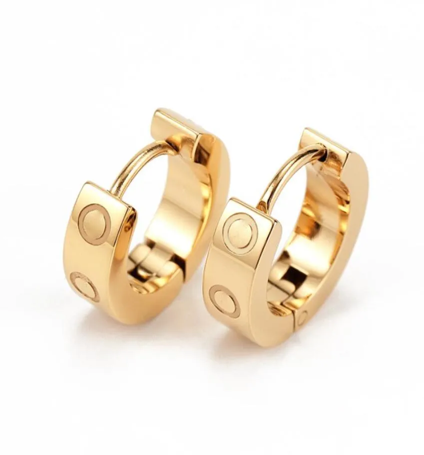 Titanium Steel 18K Rose Gold Love Earrings For Women Exquisite Simple Fashion Women039s örhängen smycken gåvor7020030