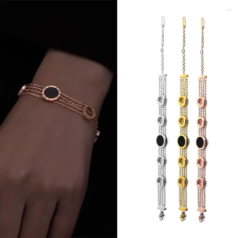 Bangle 2023 Bracelet For Women Black Shell Bracelets & Bangles Titanium Steel Fine Lover Jewelry Pulseiras Luxury Designer African Jewe