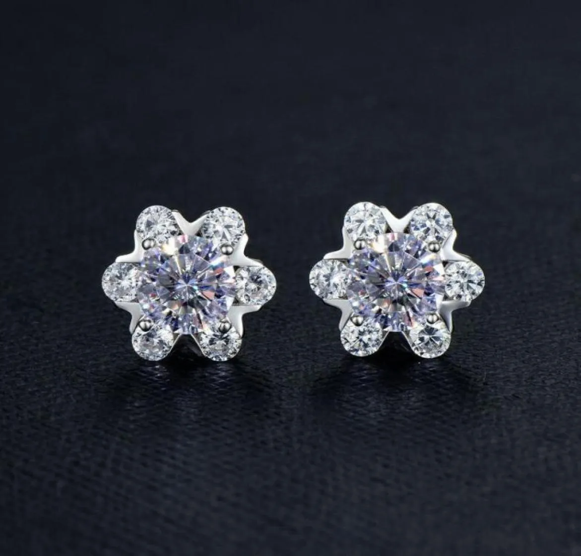 Boucles d'oreilles en argent Sterling S925 2CT Moissanite diamant pour femmes, boucles d'oreilles de fiançailles de mariage, excellente coupe, brillant, cadeau Hip Hop 7737912