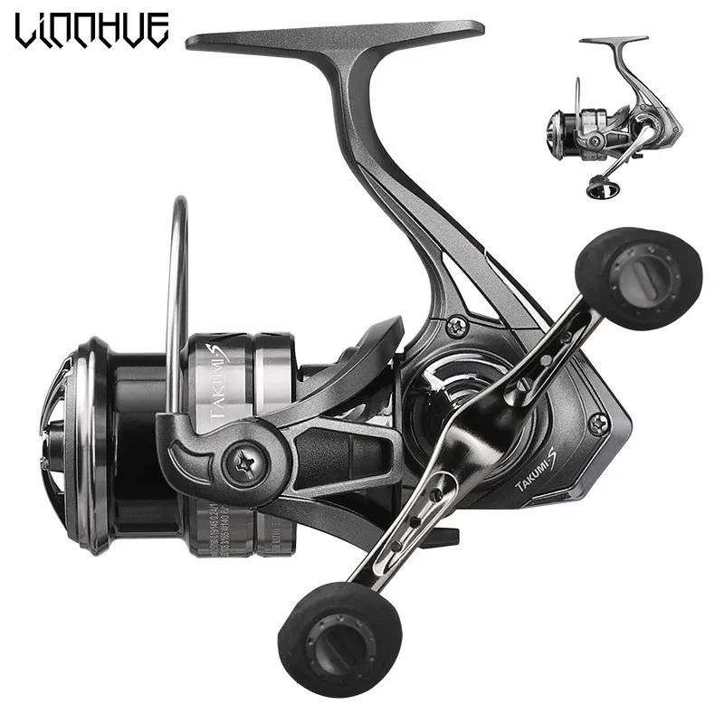LINNHUE Fishing Reel 1500 2500 Professional Lure Fishing Shallow Spool  Single Double Grip Spinning Reel Fishing Accessory Lure 231225 From Men06,  $19.35
