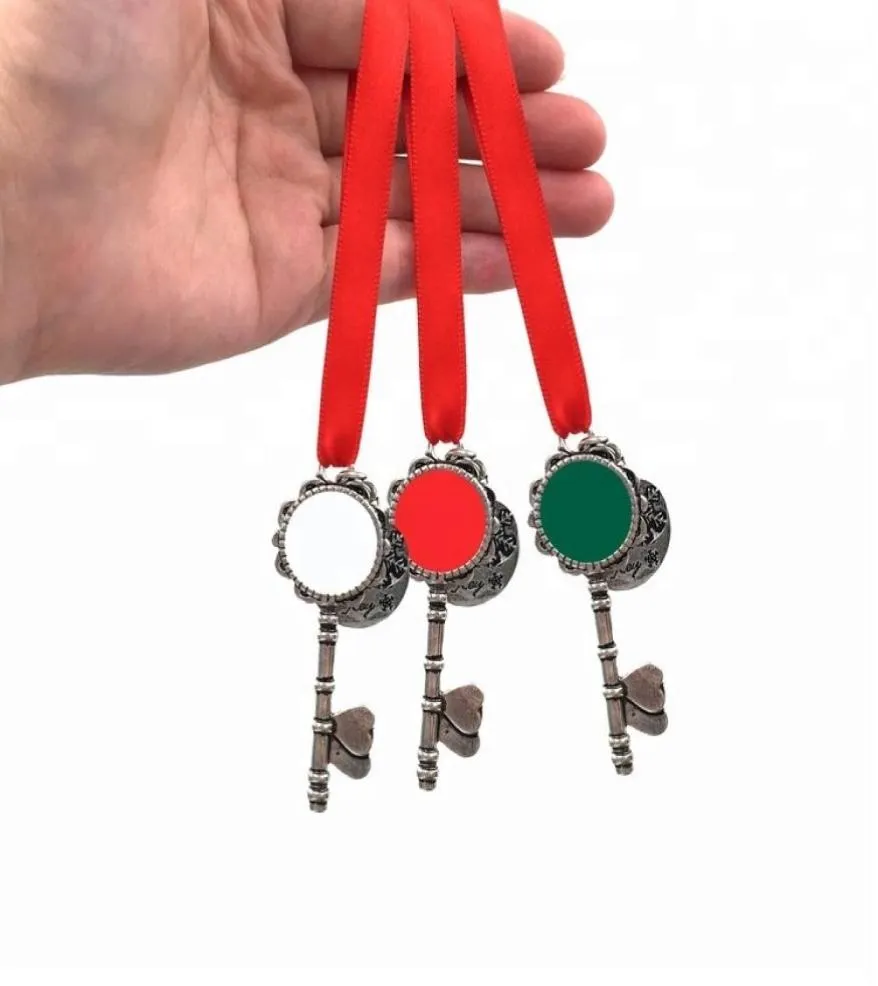 Tout nouveau design spécial personnalisé émail Noël Santa039s clés magiques ornement de Noël cadeau monogrammé Santa Snowf4269762
