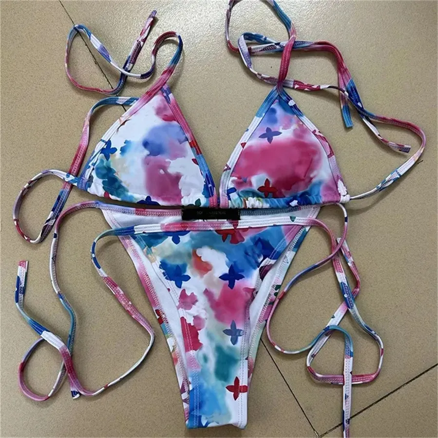 Diseñador Bikini Diseñador Swimsuit Women Womens Bikini Sets Swimwear Trajes de baño impresos Summer Sweet Swimming Traje S-XL