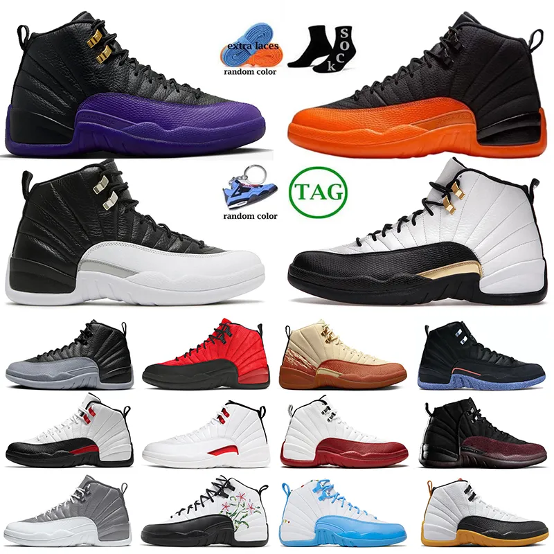 12 Basketball Shoes for men women 12s Cherry Field Purple Stealth Grind Playoffs Reverse Flu Game Hyper Royal Taxi Twist Size 13 Mens Trainers Sport Sneakers