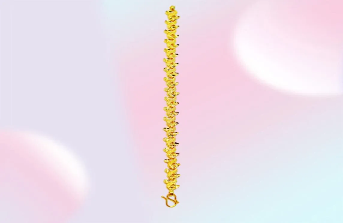 Bracciale donna moda 2017 Braccialetti placcati oro 24k Braccialetti geometrici Gioielli da donna a forma di cuore7452498