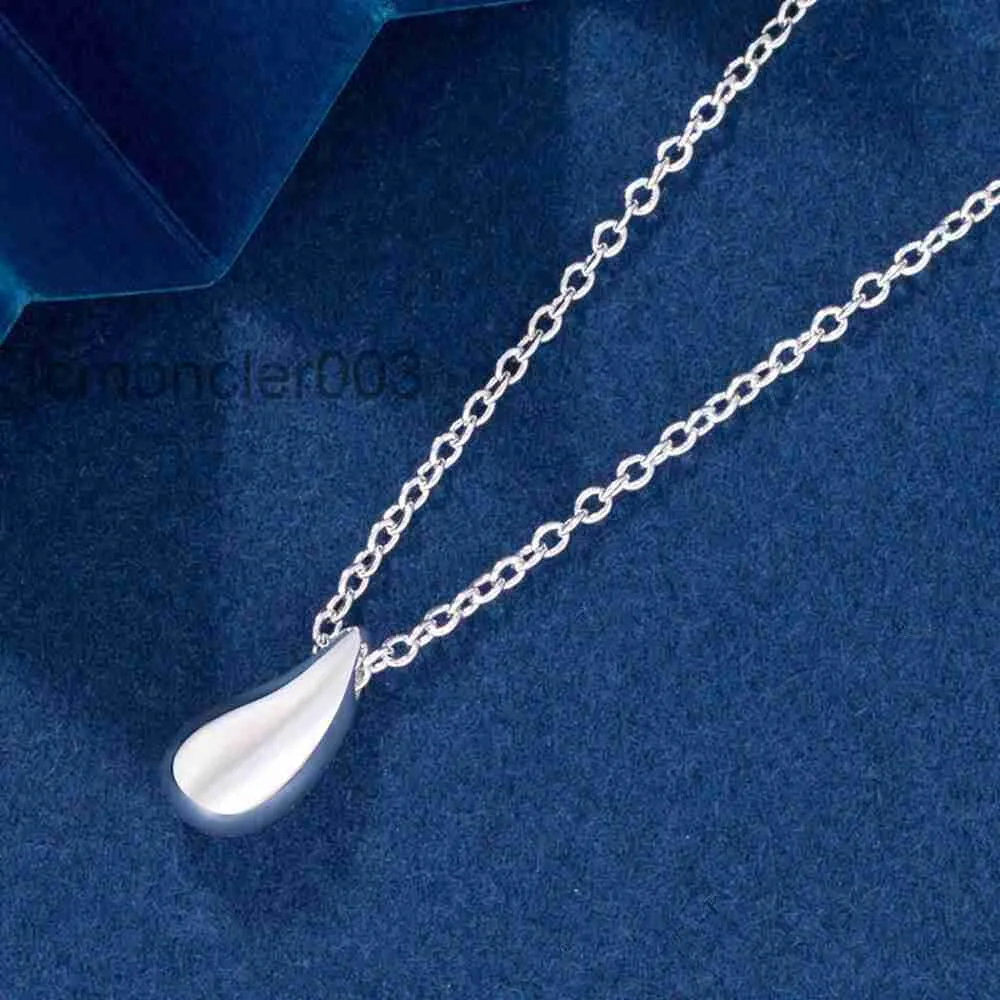 Дизайнерское ожерелье v Золотая капелька подвеска простая легкая роскошная роскошная высококачественная цепочка для женщин Ti Co Fashion 6ulx