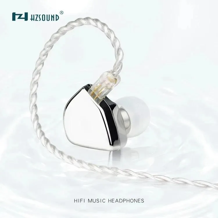イヤホンHzsound Heart Mirror 10mmドライバーユニット耳ヘッドフォンCNC HifiヘッドセットDJモニターイヤホンイヤホン2pin 0.78mm OFCケーブル