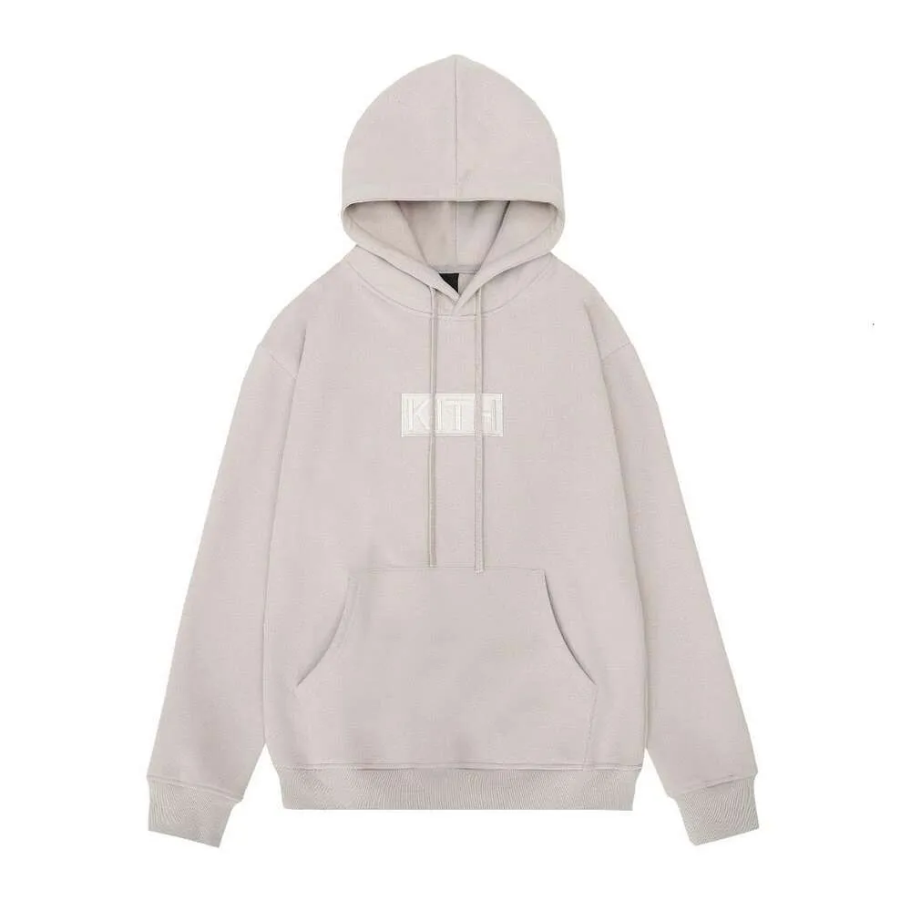 Herrtröjor designer hoodies mode streetwear kith box hoodie broderad fleece hoodie trendig man par stil high street mode kith pullover 4263