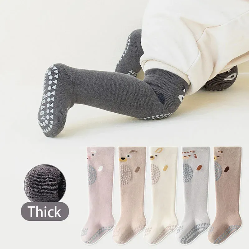 Milancel Kış Bebek Uzun Çoraplar Bebek Sevimli Kalıning Anti Slip Diz Çoraplar 231225