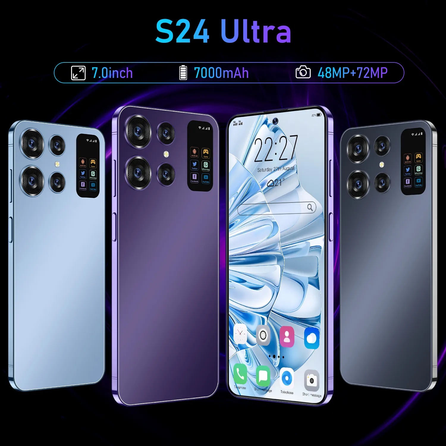 Новинка 2024 Года, Мобильные Телефоны S23 Ultra, Смартфон С 7,3 HD Экраном,  Оригинальные Мобильные Телефоны 5G, 16 + 1 ТБ, Две SIM Карты, Разблокировка  Лица, Мобильный Телефон Android 13 От Zzyxdzswyxgs, 2 640 руб. | DHgate