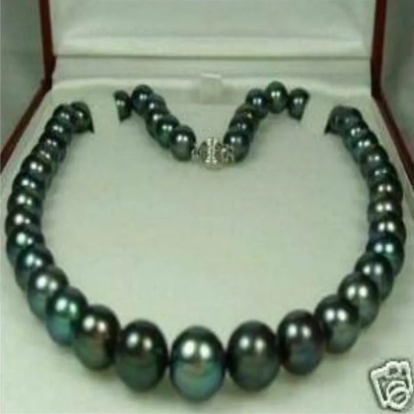 8-9 mm Tahitian Natural Black Pearl Necklace224W