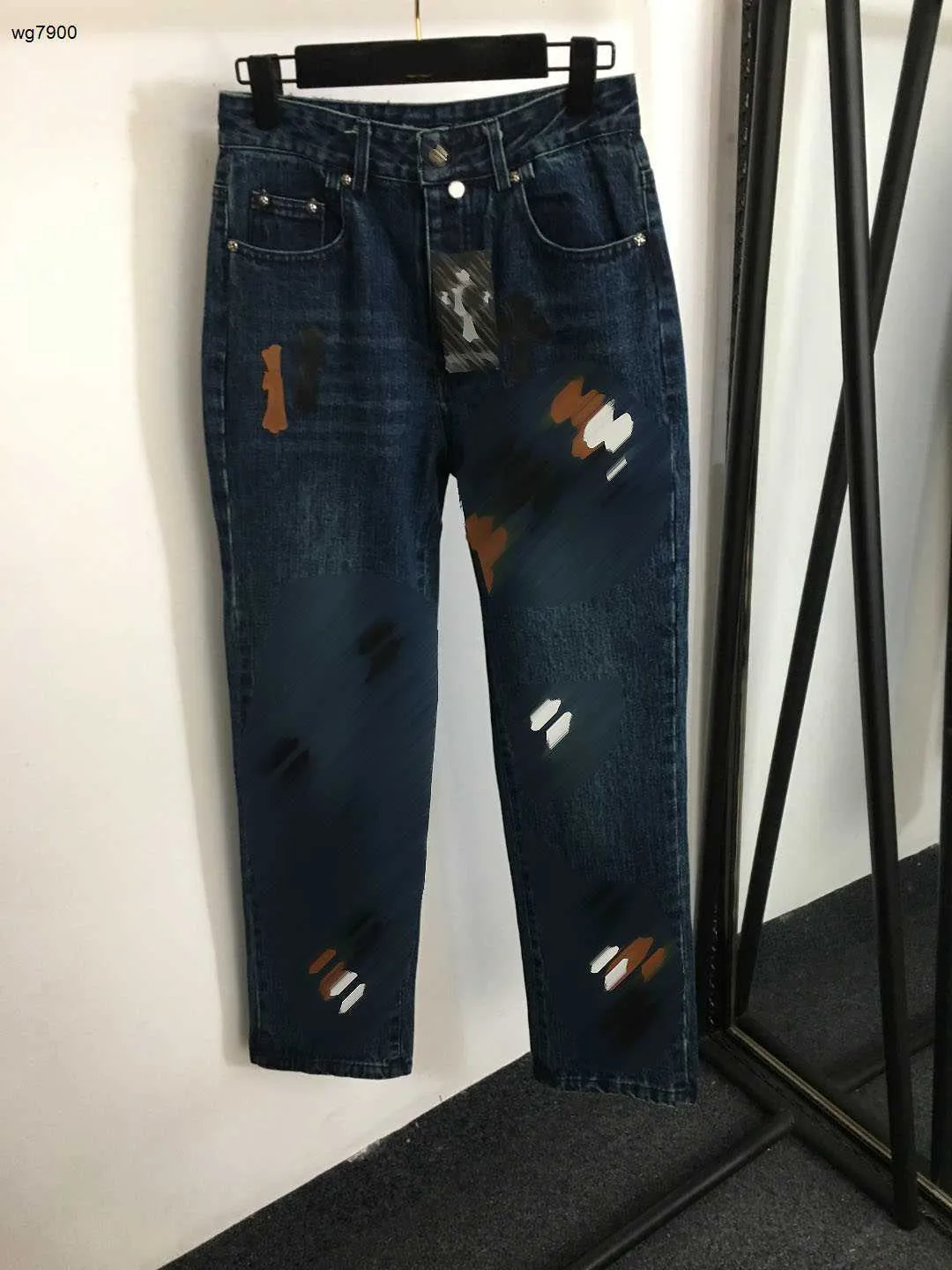 designer jeans dames luxe kleding voor dames herfstbroeken mode kruislogo meisje broek met rechte pijpen nieuw binnen 25 december