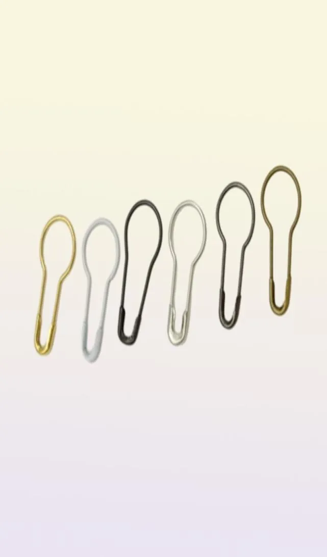 1000pcs 20mm Pear Shaped copper metal safety pins brass safety pins white gold black silver bronze color2352189