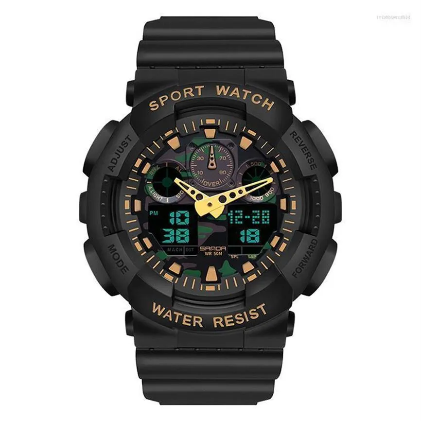 손목 시계 남자 Gshock Sport Watch 방수 50m 손목 시계 relogio masculino big dial quartz 디지털 군대 시계 246w
