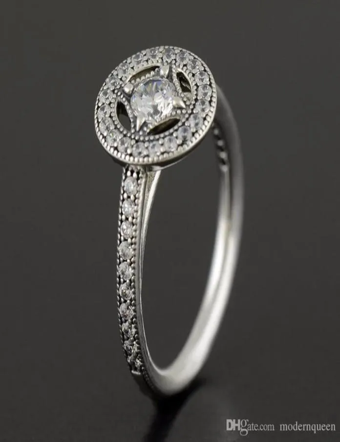 Vintage ring S925 sterling zilver past bij stijlarmband en bedels sieraden7543038