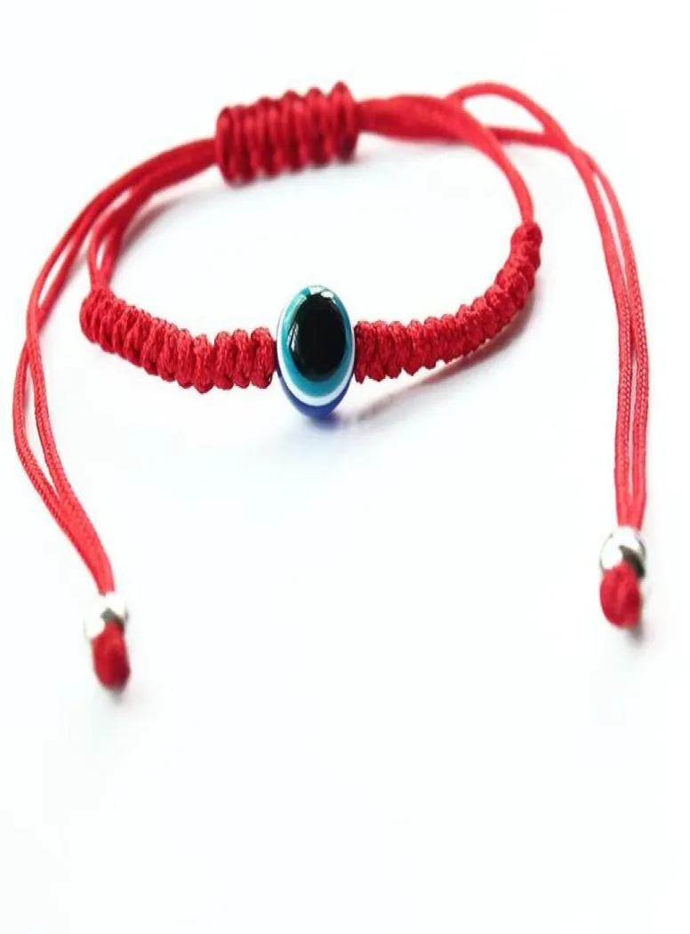 Bracelet porte-bonheur en fil rouge, 20 pièces, bleu, mauvais œil turc, breloque pour petites filles et enfants, tressé, 4627113