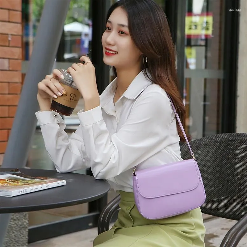 Bolsos de hombro a la moda bolsos y monederos sencillos para mujer bolsos de viaje para mujer bonitos bolsos pequenos de piel sintetica de Color