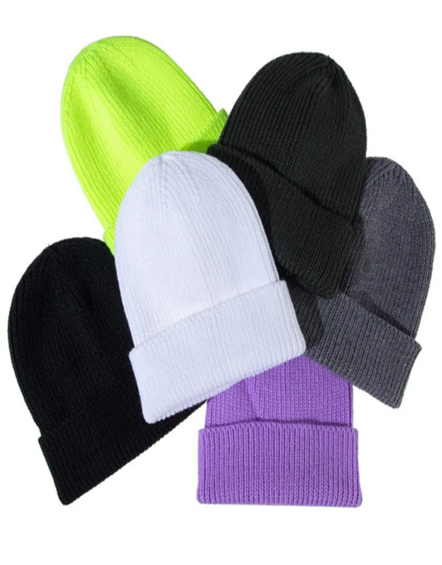 Solide Beanie Warme Winter Hüte Für Frauen Männer Kappe Zubehör Damen DIY Skullies Jungen Mädchen Lustige Gestrickte Beenie Hüte Skullcap Outd8236108