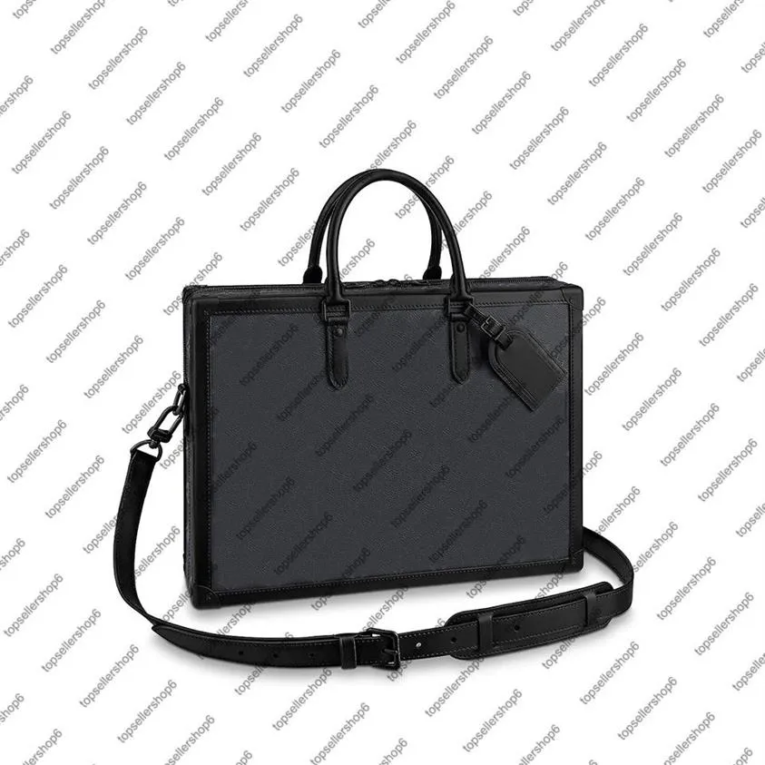 M44952 Soft Trunk Aktentasche Männer Box Messenger Geldbörse geprägtes Kuhpferdelweichen -Aktentasche Hülle Tasche Handtasche 2203a