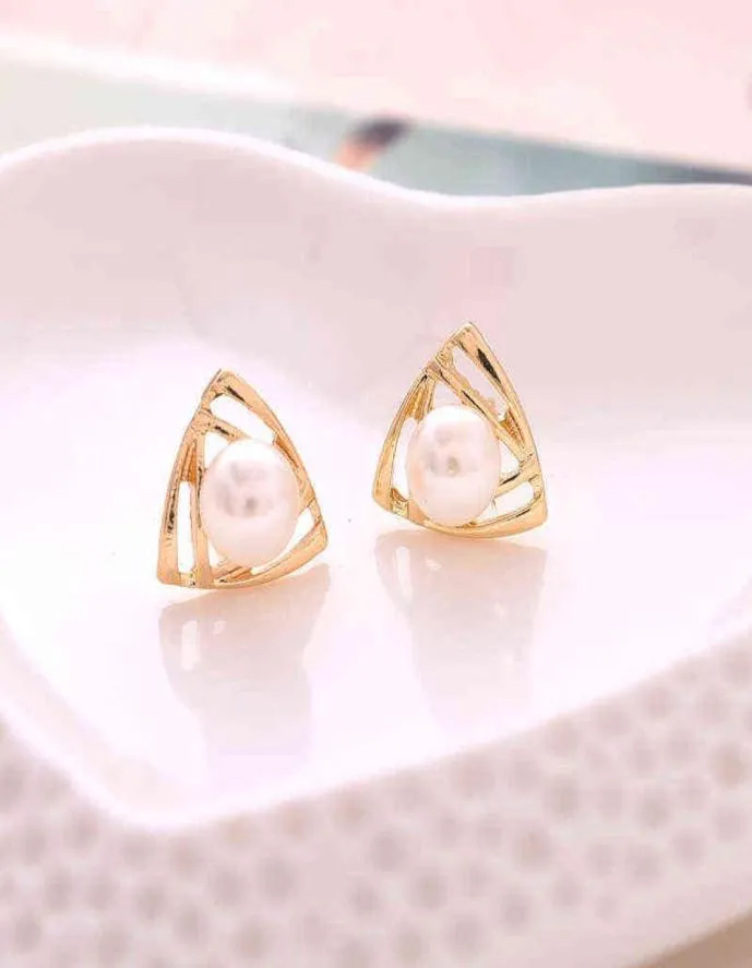 Boucles d'oreilles à Clip géométrique, nouveau Design, sans Piercing, Clip d'oreille en perle simulée, J22061385690144621215
