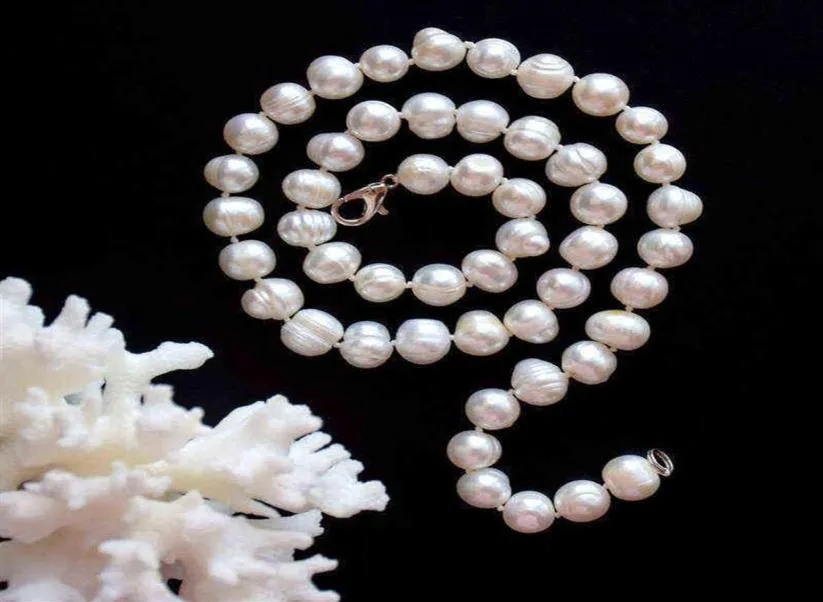 ペンダントネックレス910mm自然糸の特別S淡水真珠のネックレスホワイトブラックピンク利用可能18インチ0209267A6729982