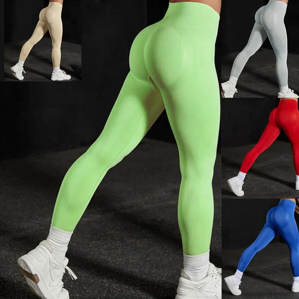 Sacchetti scrunch pantaloni da yoga fiess leggings for women che spingono leggings ad alto contenuto di gambe senza cuciture da palestra pantaloni sportivi
