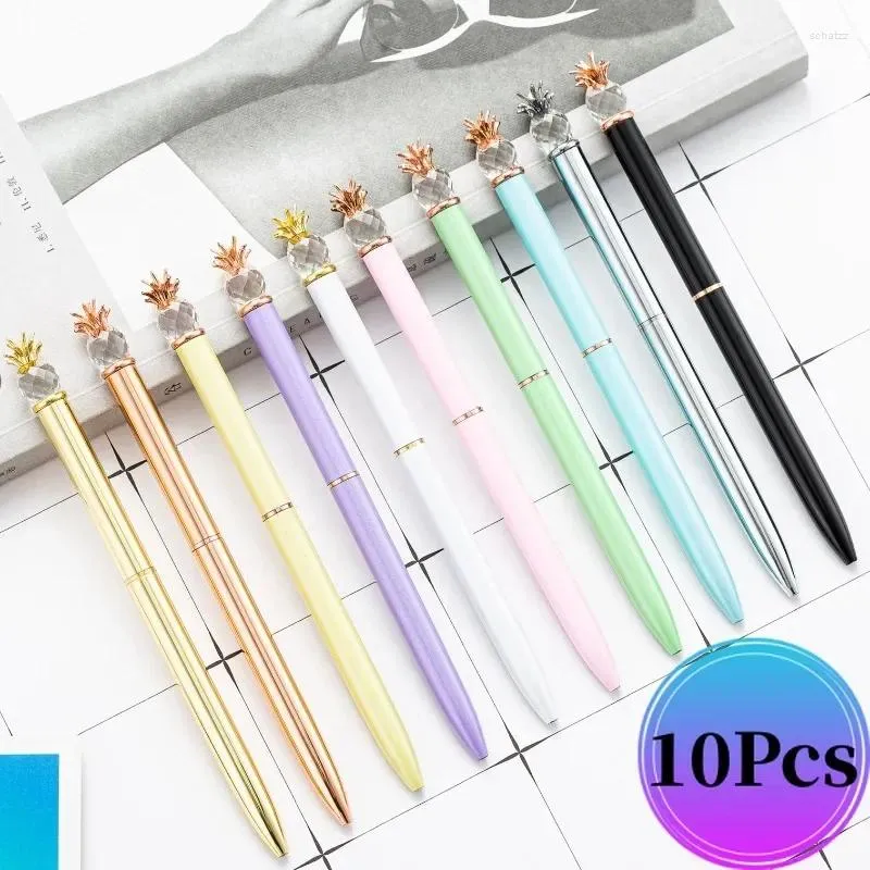 10pcs/partia ananas kryształ ballpoint pióro luksusowe wysokiej jakości nauczyciele Prezenty pomysły