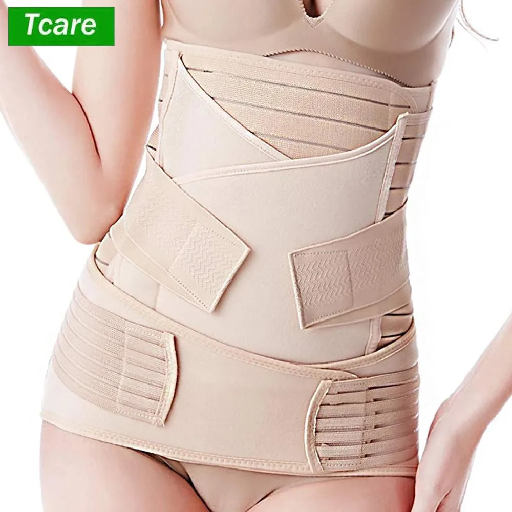 3 In 1 Postpartum Support Recovery Belt Adjustable Girdle After Birth Belly Band Waist Pelvis 231226