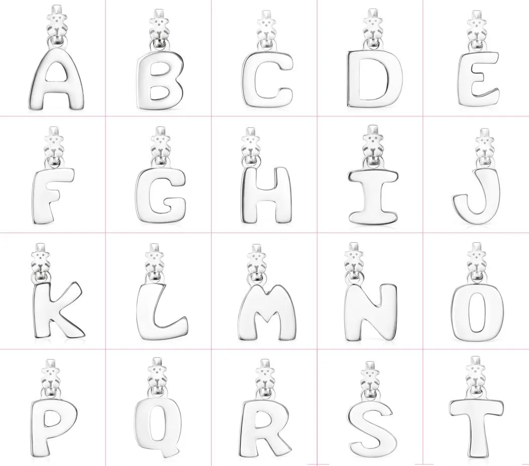 2021 100 925 Sterling Silver High Quality Classic Cute Bear Letter Halsband Pendant DIY Ladies Necklace Gift Whole6114676