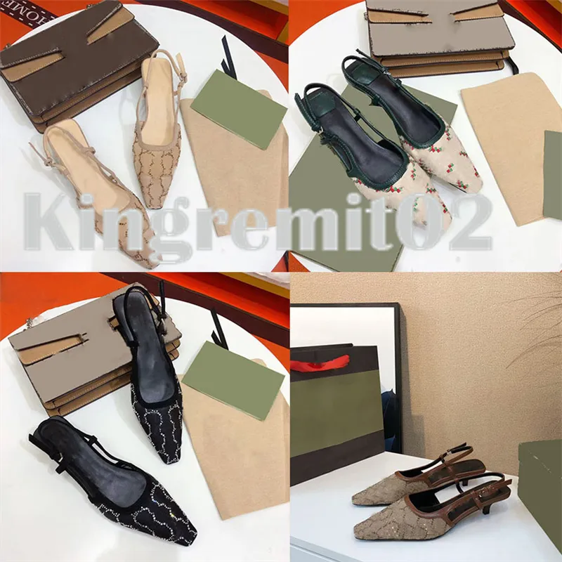 مصمم صندل Slingback كعوب مضخة الكعب النساء اللباس أحذية أريا صندل مسطح من الجلد المرتفع الكعب الكعب